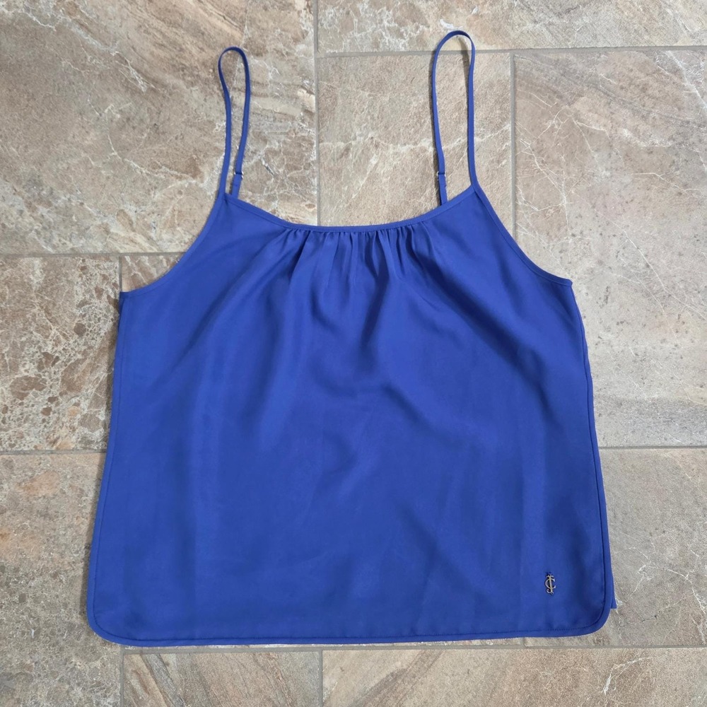Juicy Couture Cami Top Sleeveless‎ Casual Blouse Summer Tank Top Blue L